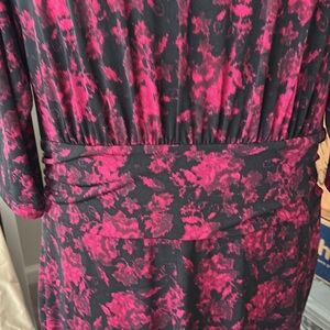 Stunning floral print RACHEL Rachel Roy wrap bodice dress.